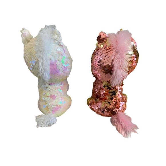 Ty Sunset & Diamond Plush Stuffed Animals Sequin Bling - Picture 4 of 9
